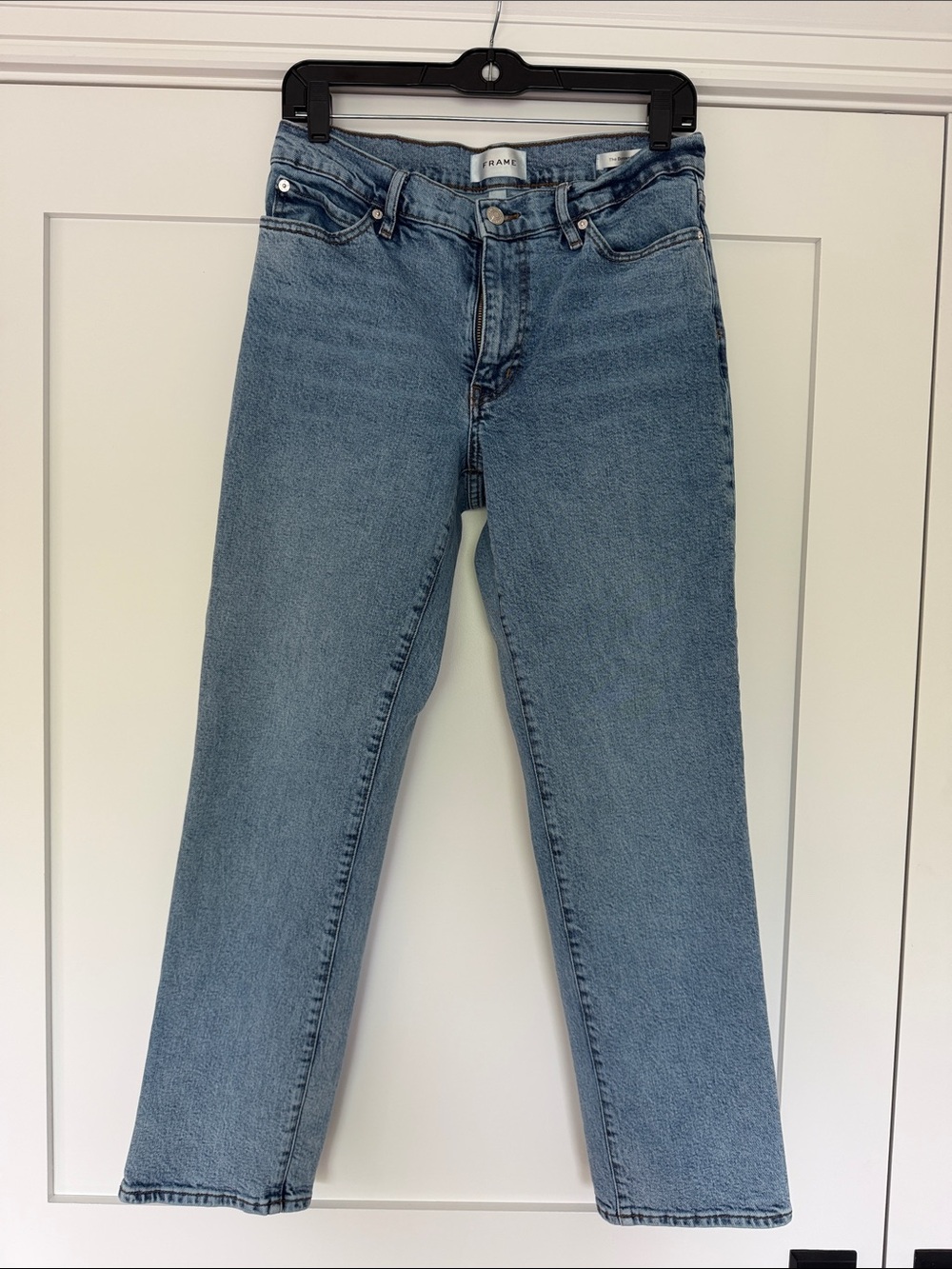 FRAME Light Wash Straight Jeans - Worn once!